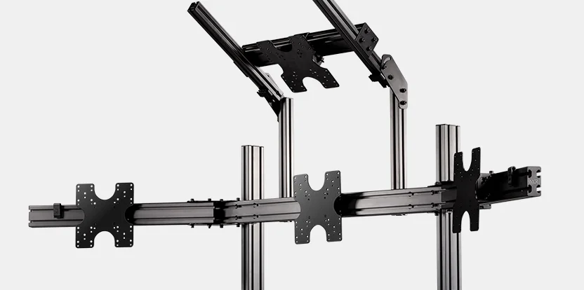 Elite Quad Monitor Stand Carbon Grey | Next Level Racing