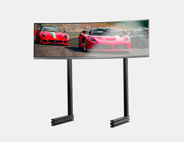 Elite Freestanding Single Monitor Stand- Black Edition: Enhance