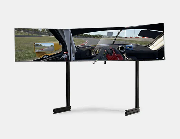 Next Level Racing トリプルモニタースタンド Elite Freestanding Triple Monitor Stand Add-on - Black Edition