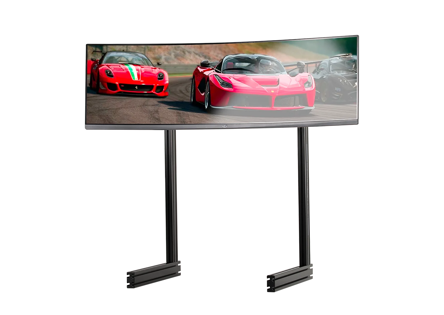 Elite Freestanding Single Monitor Stand- Black Edition: Enhance