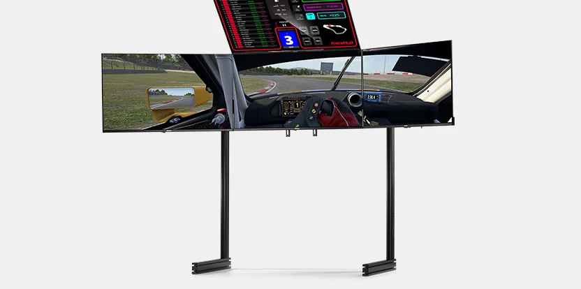 Upgrade Your Racing Setup with the Elite Quad Monitor Stand