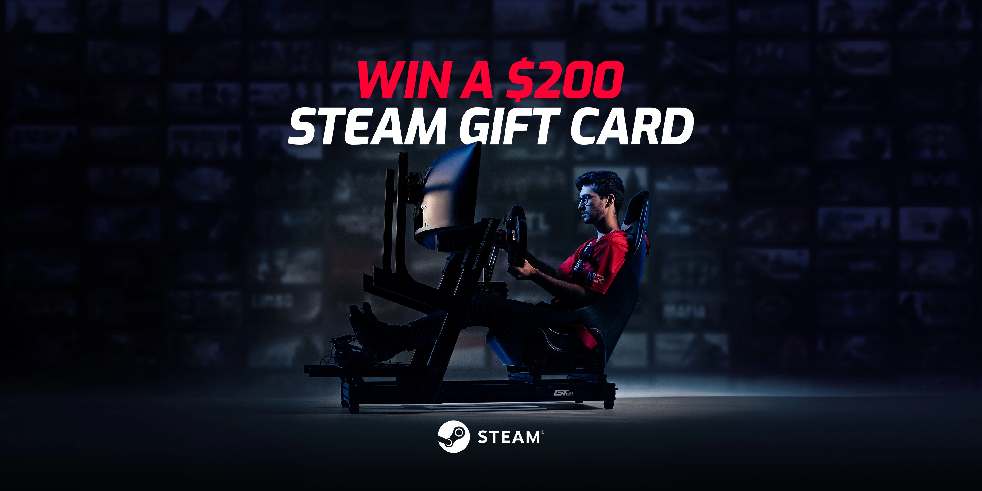 Win A 200 Steam Gift Card With Your Next NEXT LEVEL RACING Order win-a-200-steam-gift-card-with-your-next-next-level-racing-order